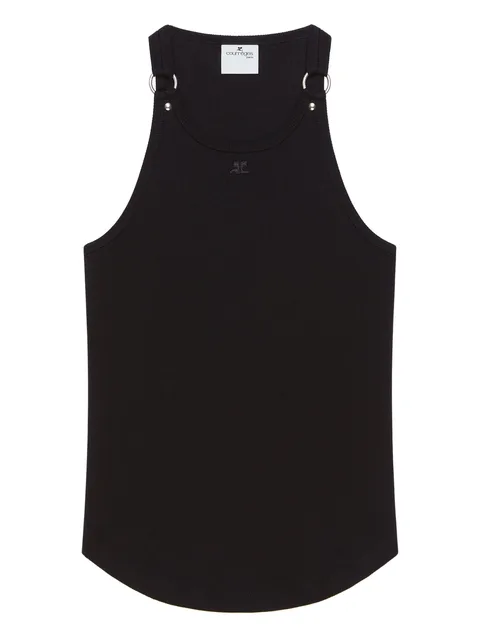scoop-neck sleeveless tank