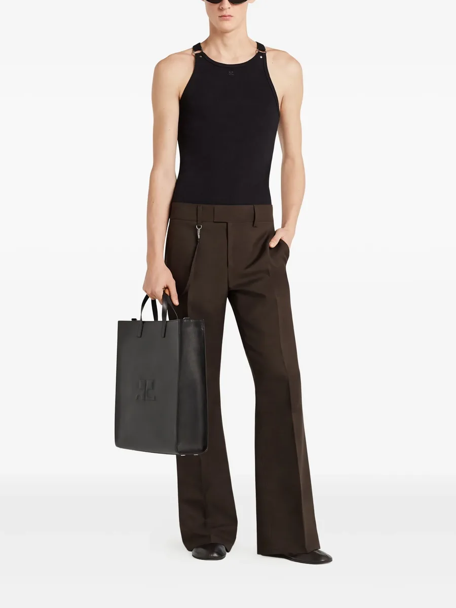 scoop-neck sleeveless tank 4