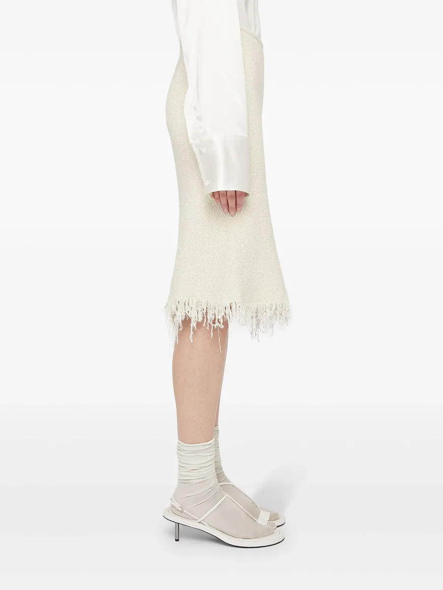 A-line frayed-detail skirt 6