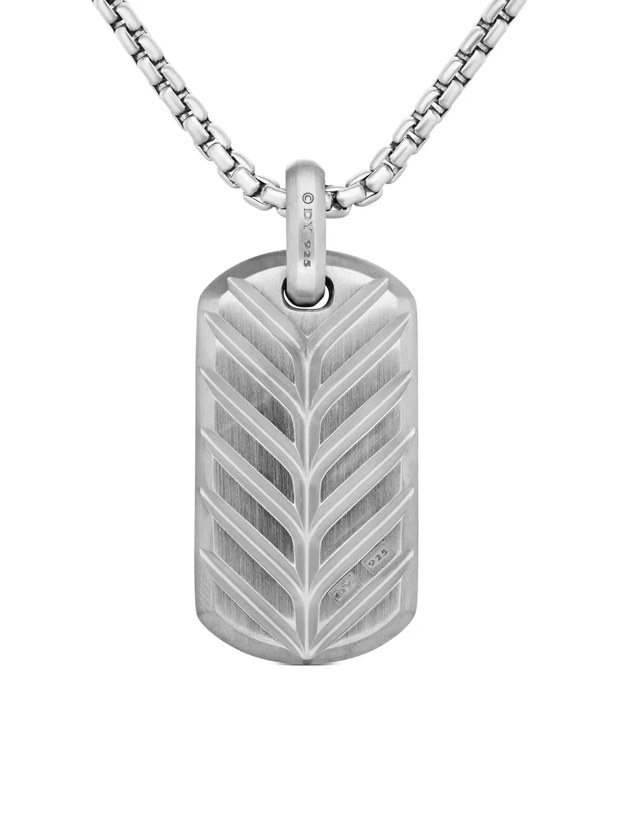 серебряная подвеска Chevron (35 мм) 4