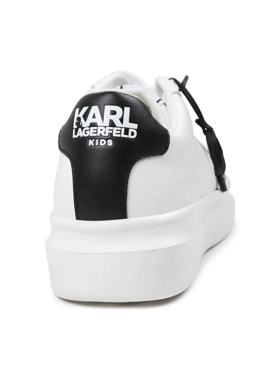 logo-print leather sneakers 5