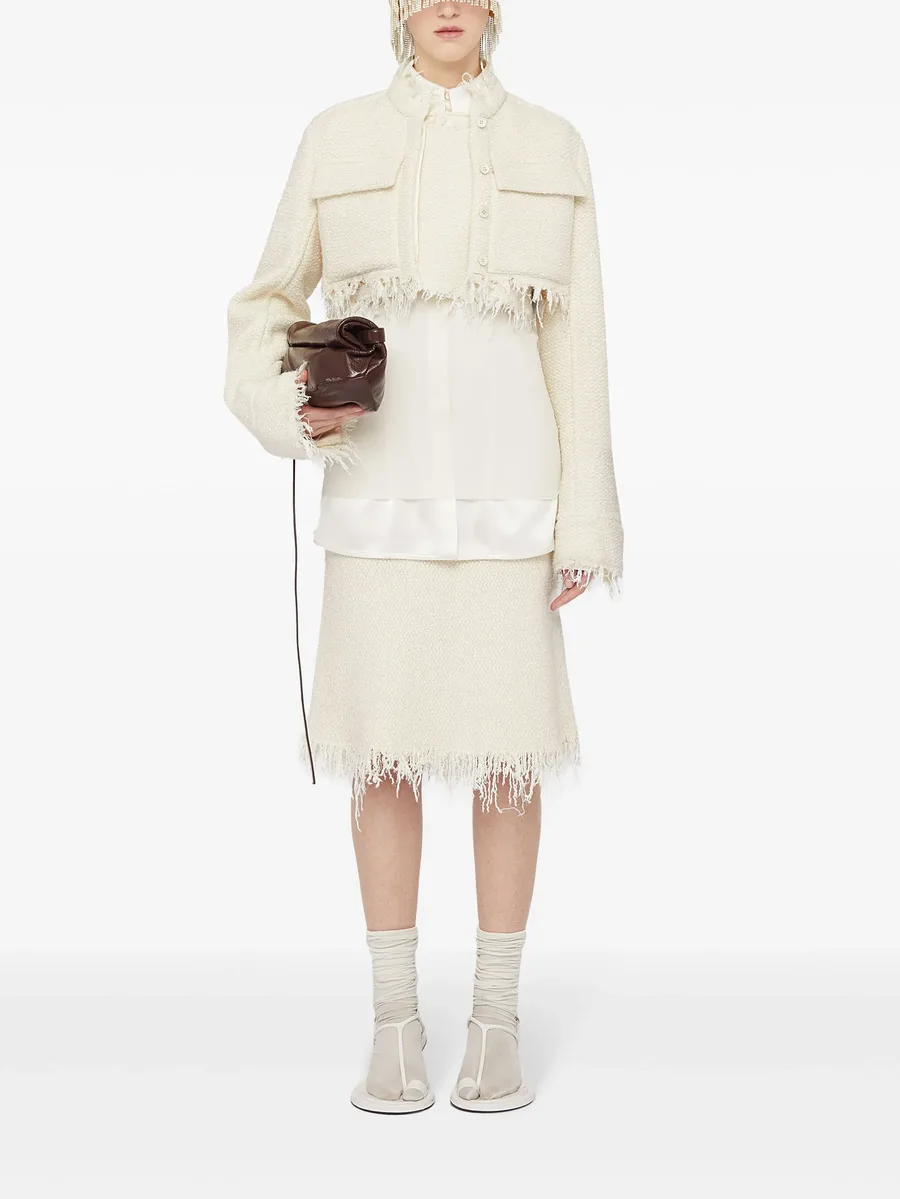 A-line frayed-detail skirt 3