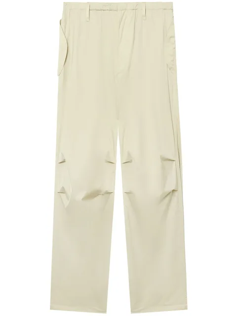 straight-leg satin trousers