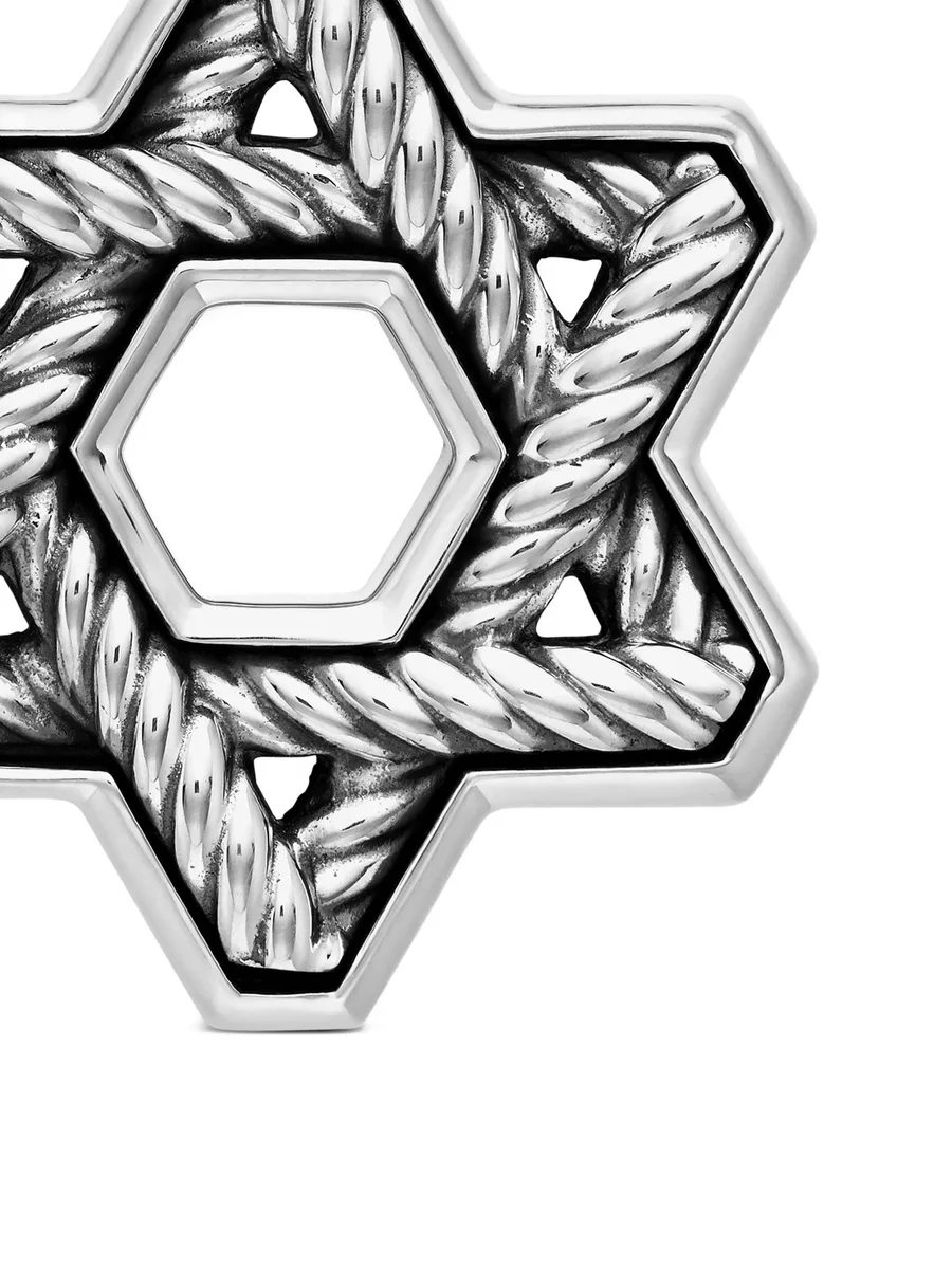 серебряная подвеска Cable Star of David (19 мм) 6