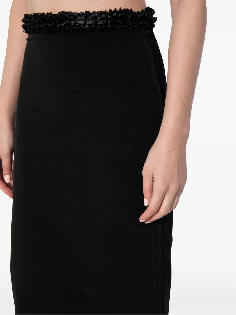 ruffle-trim pencil skirt 10