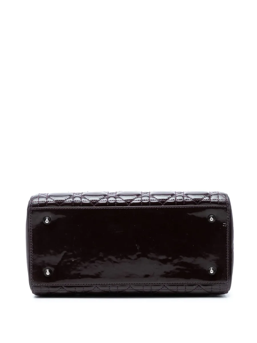лакированная сумка-сэтчел Cannage Lady Dior среднего размера (2009 год) 7