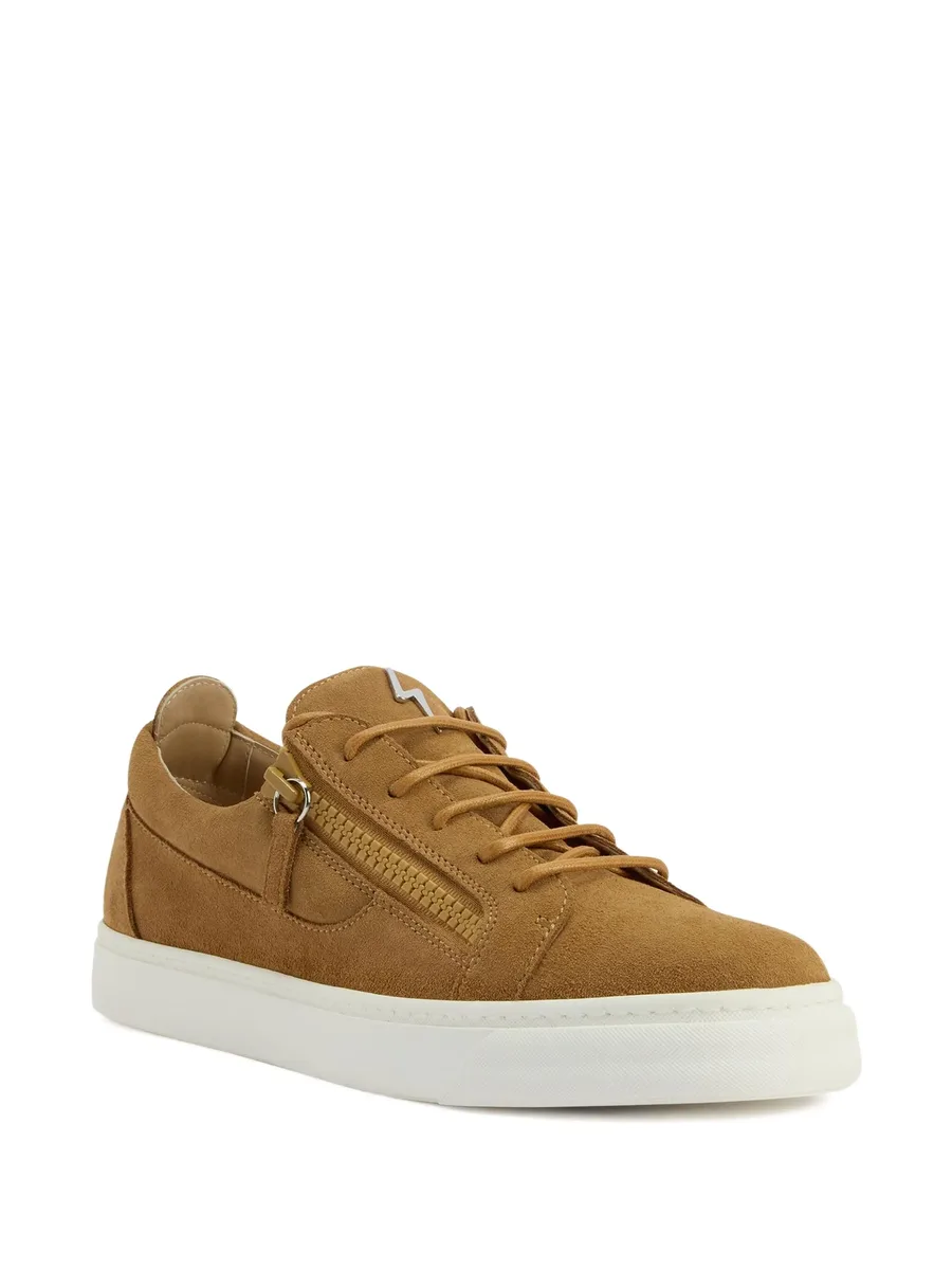 Frankie zip-fastening suede trainers 3
