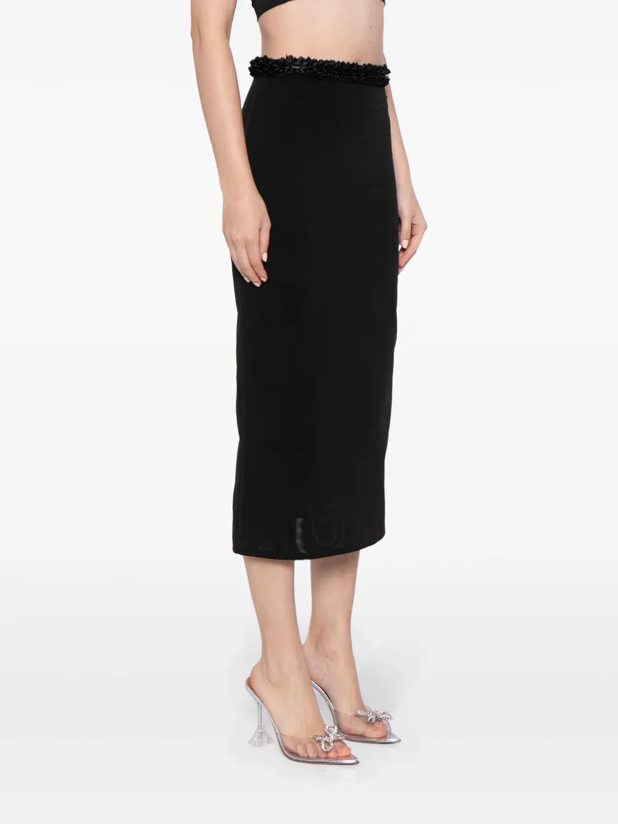 ruffle-trim pencil skirt 5
