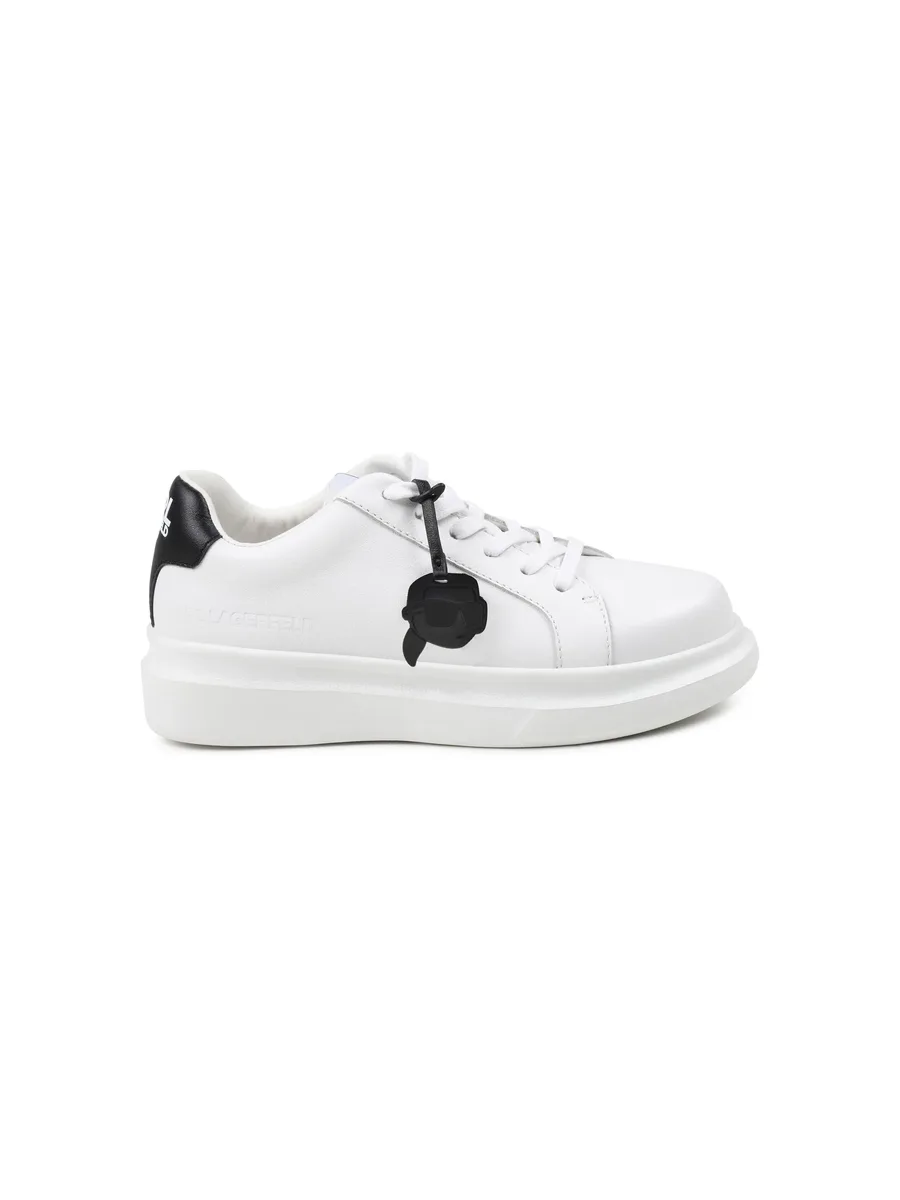 logo-print leather sneakers 3
