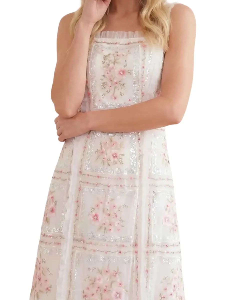 платье миди Blossom Bib с пайетками 9