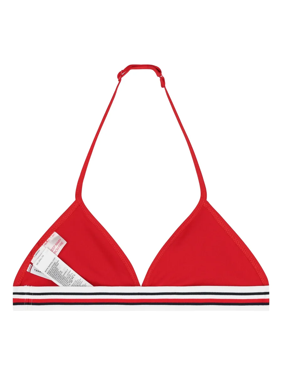 stripe-detail logo-embroidered bikini 6