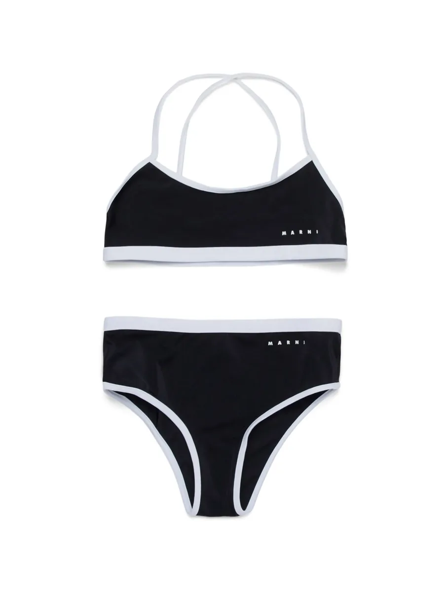 logo-print bikini set 1