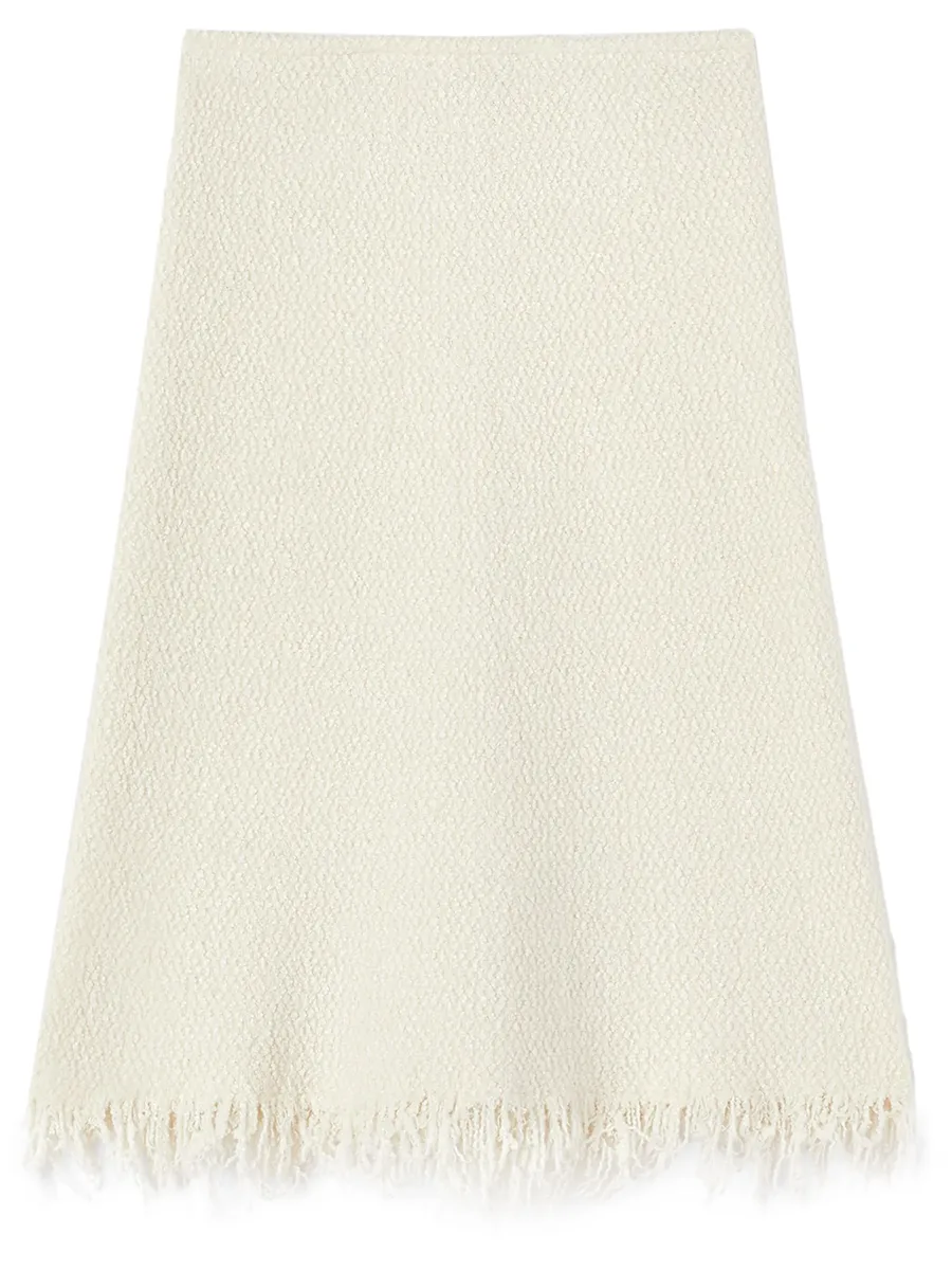 A-line frayed-detail skirt 1