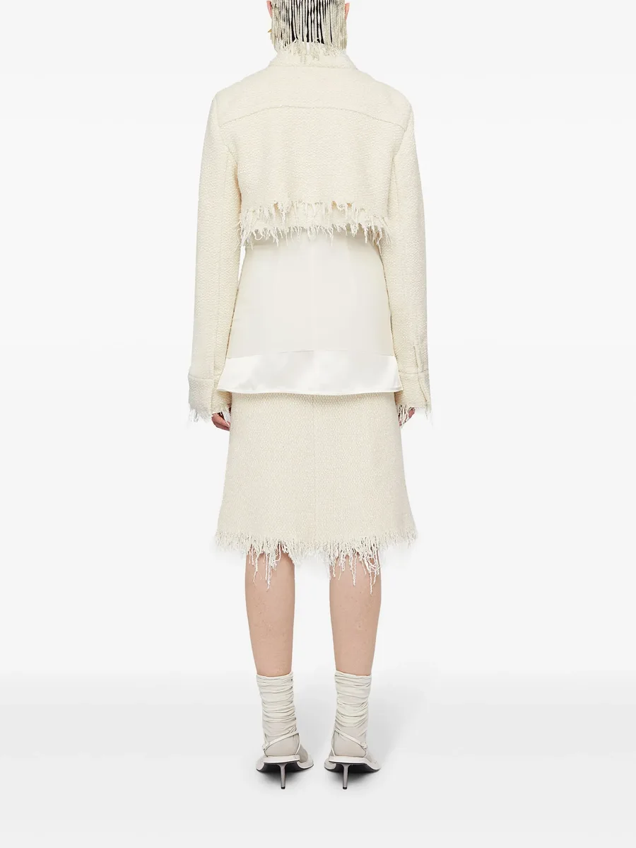 A-line frayed-detail skirt 7