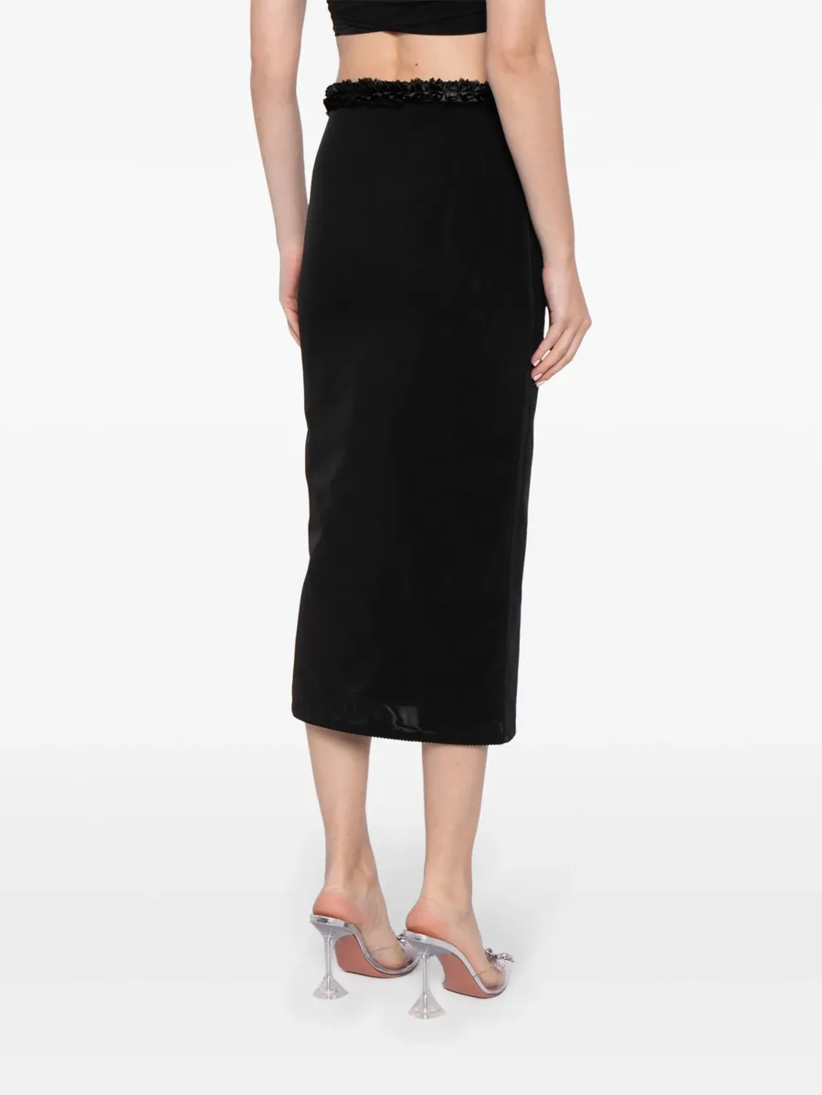 ruffle-trim pencil skirt 7