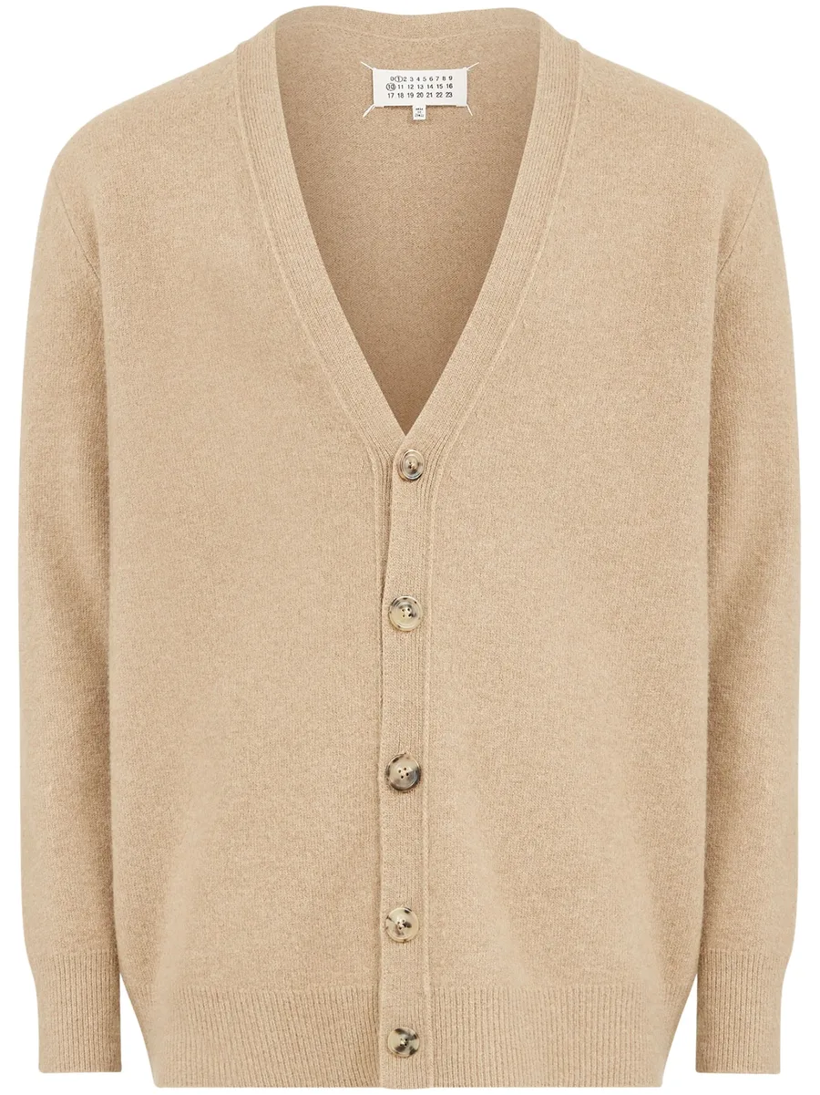 V-neck wool cardigan 1