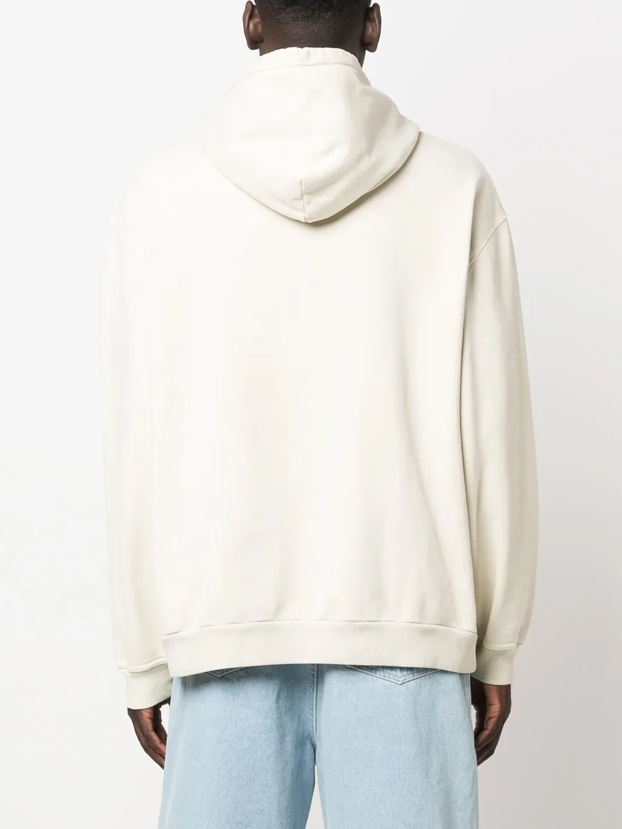 logo-embroidered cotton hoodie 9