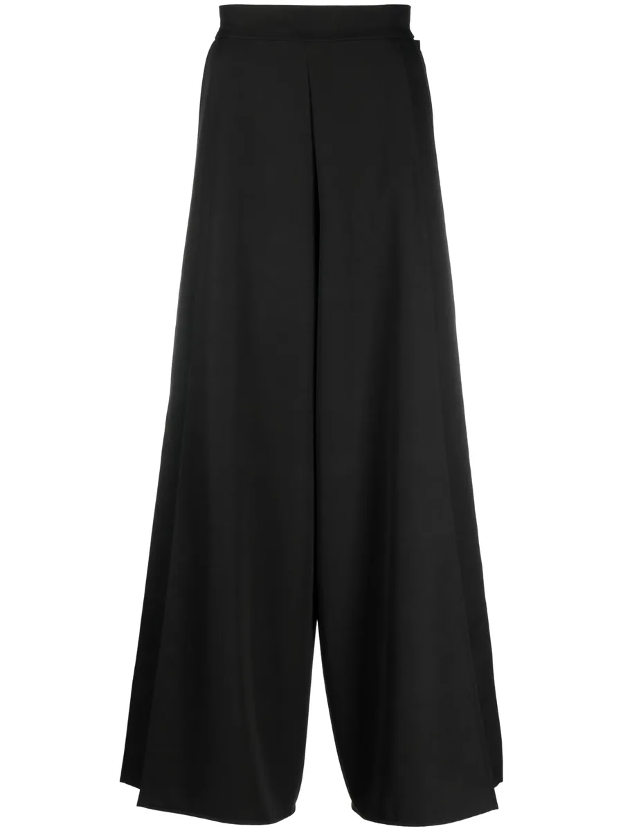 tie-fastening wide-leg trousers 2