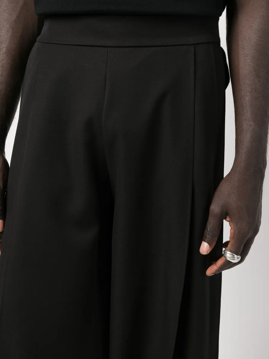 tie-fastening wide-leg trousers 12