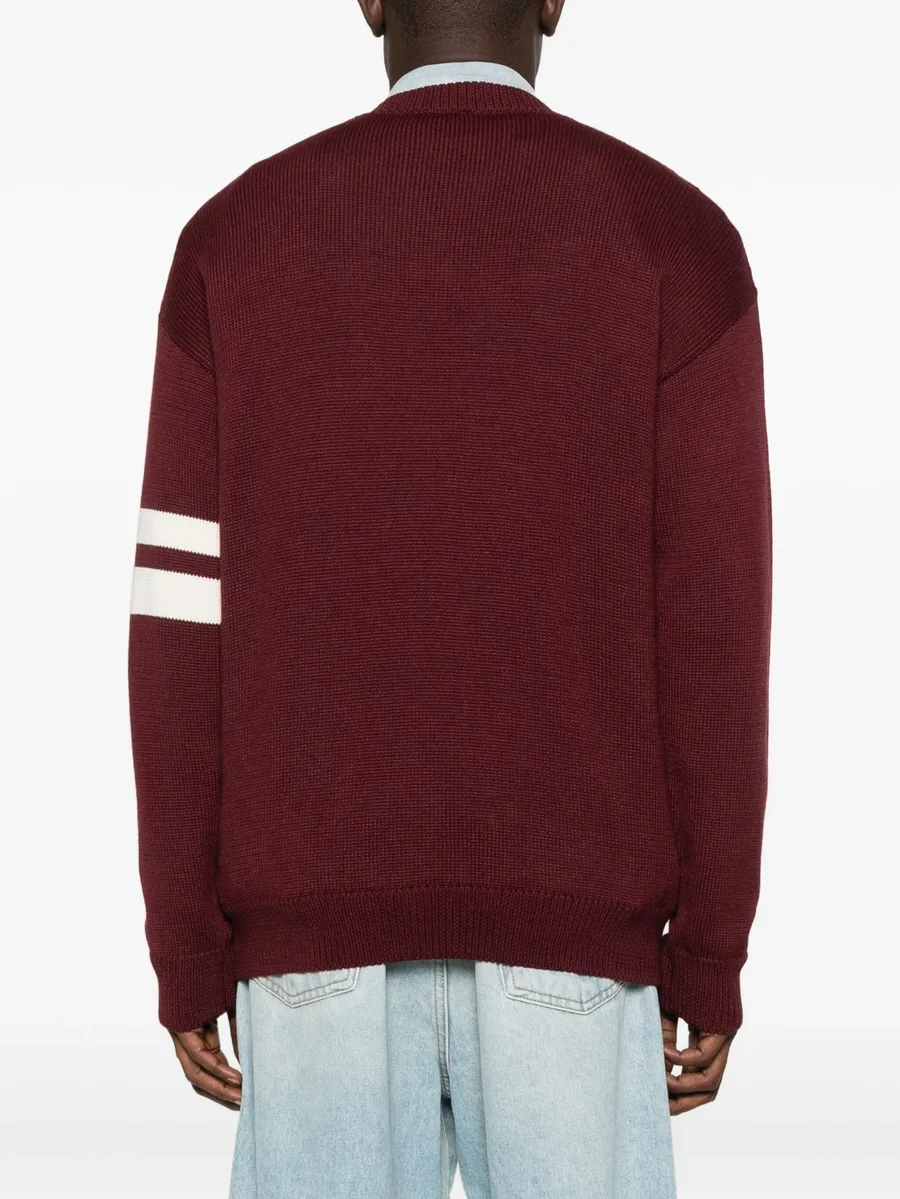 crew-neck stripe-detail sweater 8