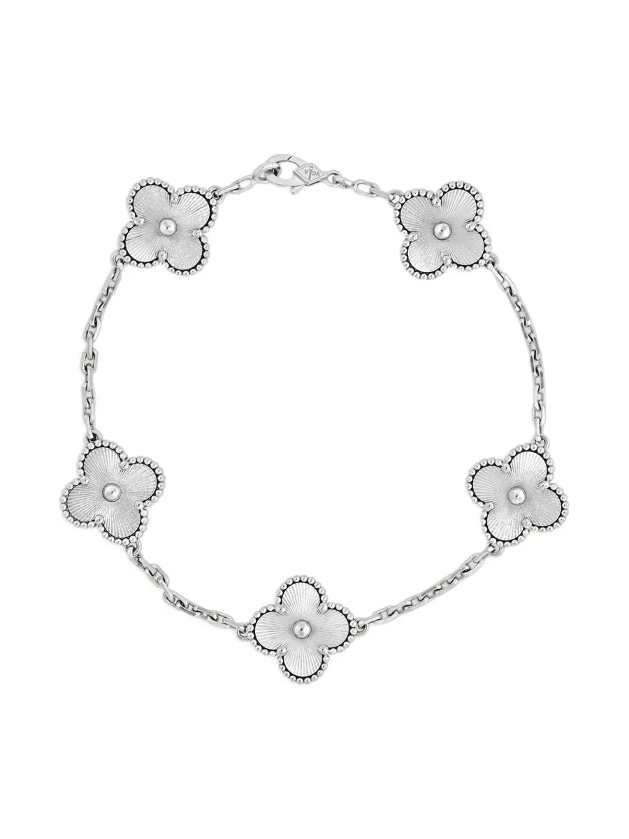 браслет Alhambra из белого золота 2