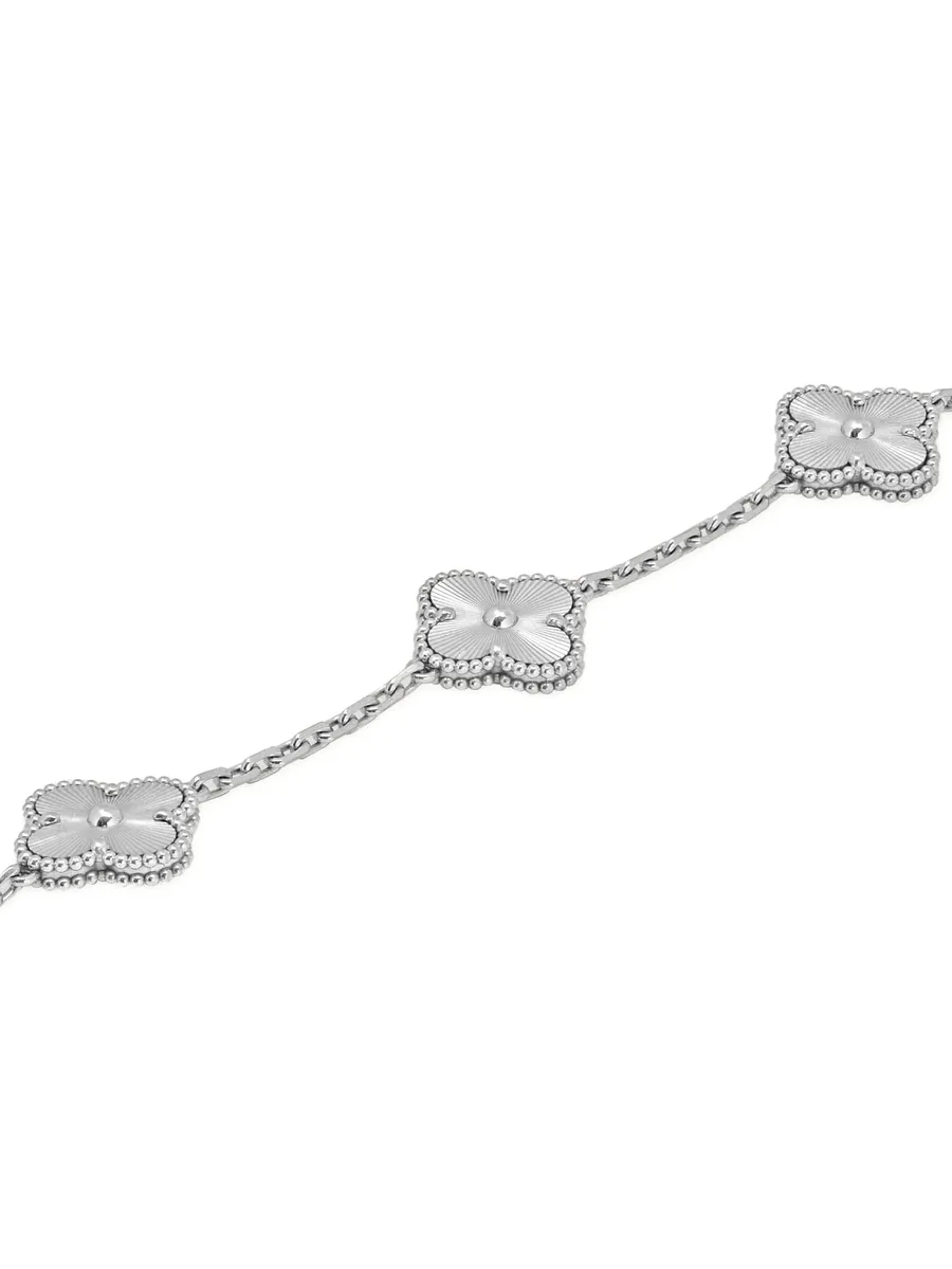 браслет Alhambra из белого золота 4