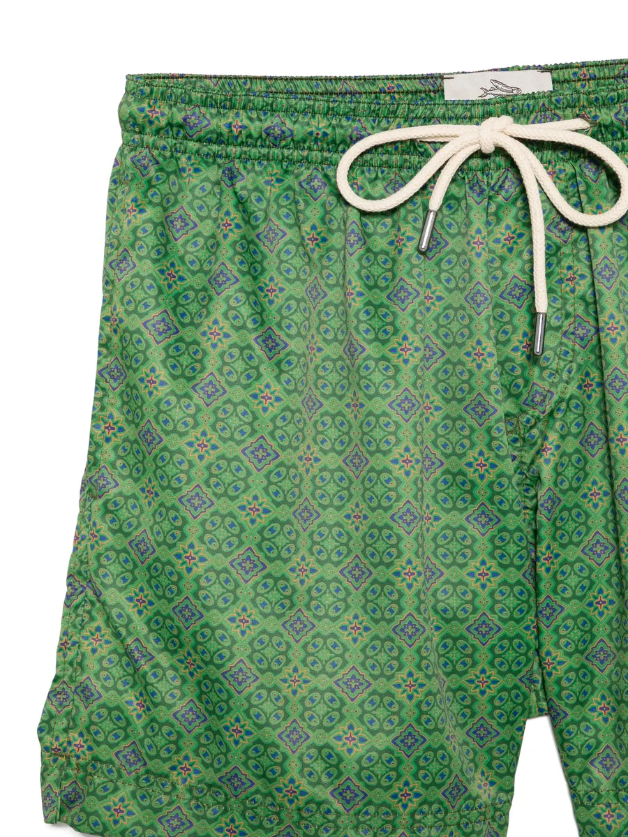 Caprera geometric-print drawstring swim shorts 5