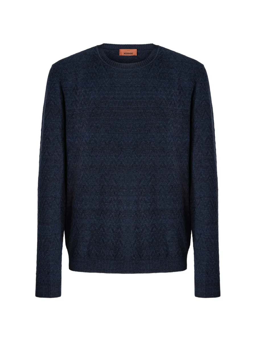 patterned crewneck jumper 1