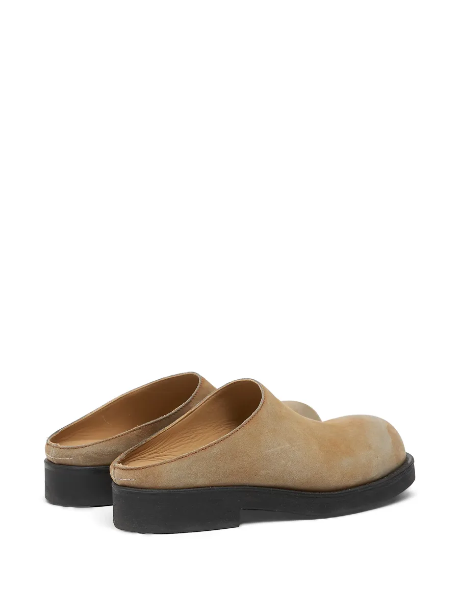 Biker washed suede mules 7
