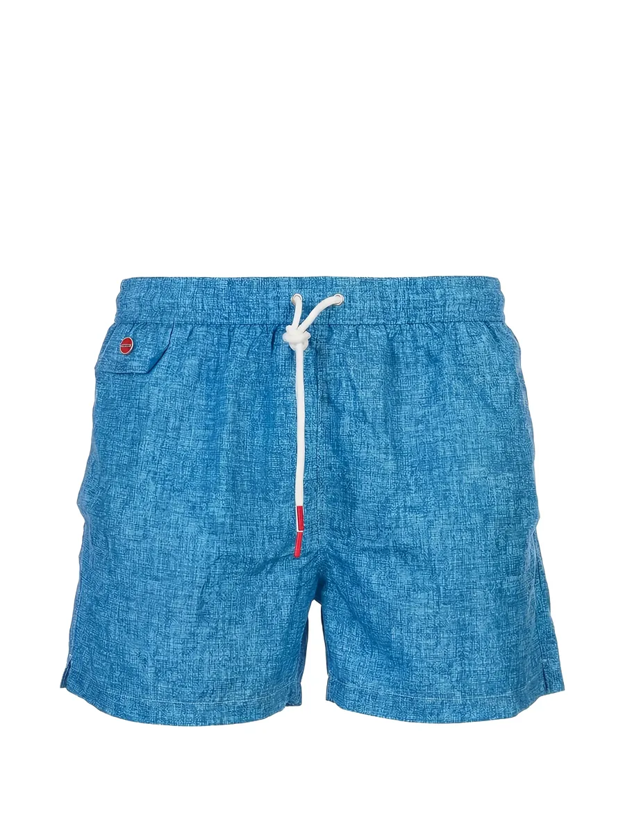 crosshatch-print swim shorts 1
