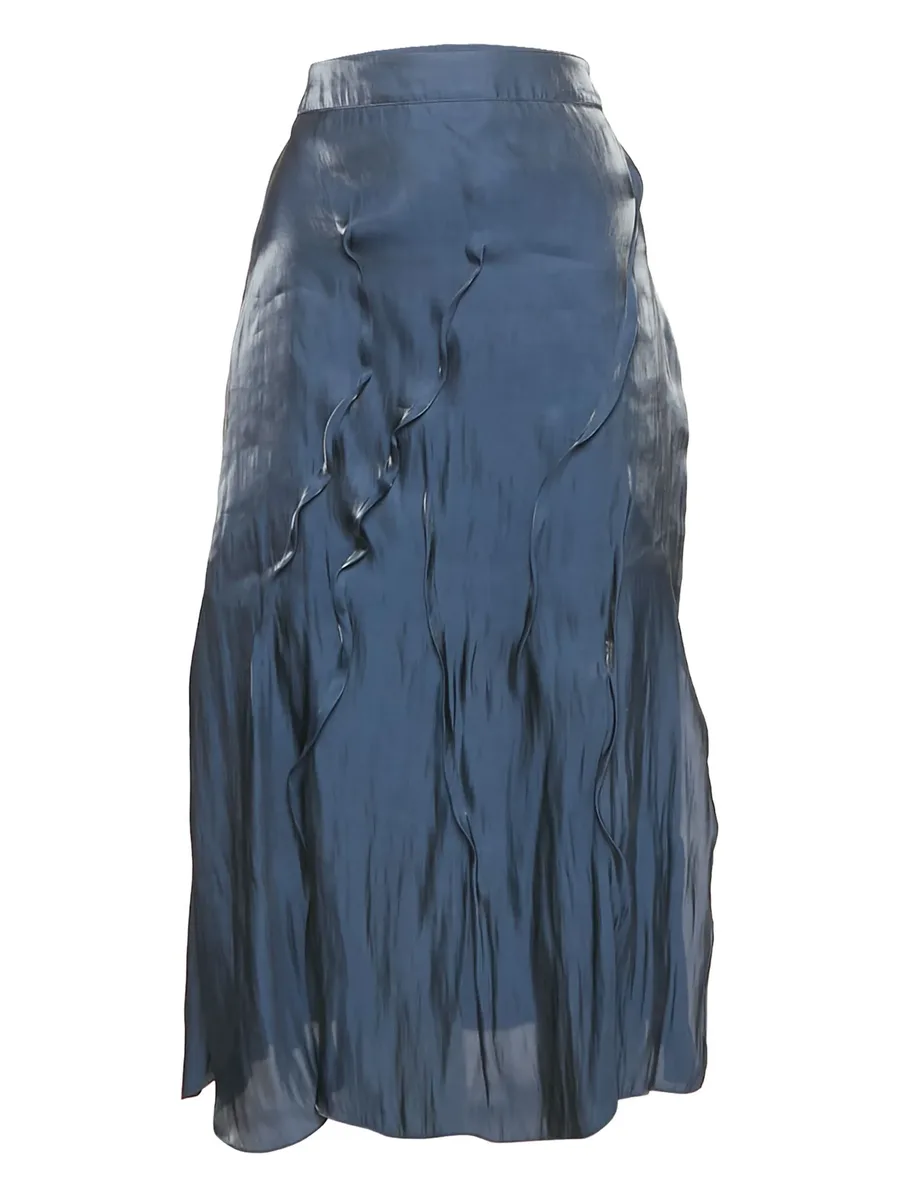 pin-tucked satin midi skirt 4