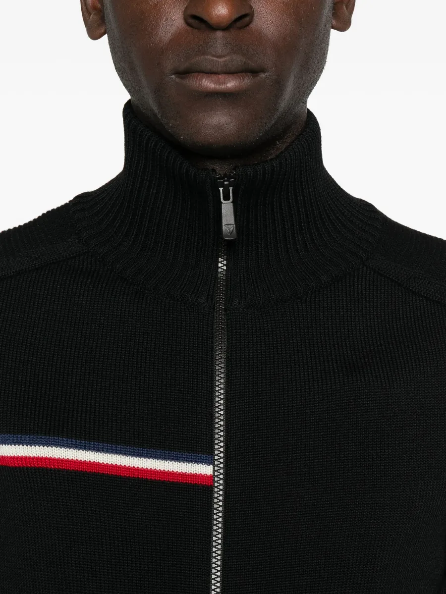 Odysseus stripe-detail zip-front sweater 10