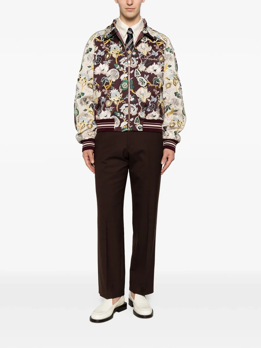 floral-embroidered bomber jacket 4