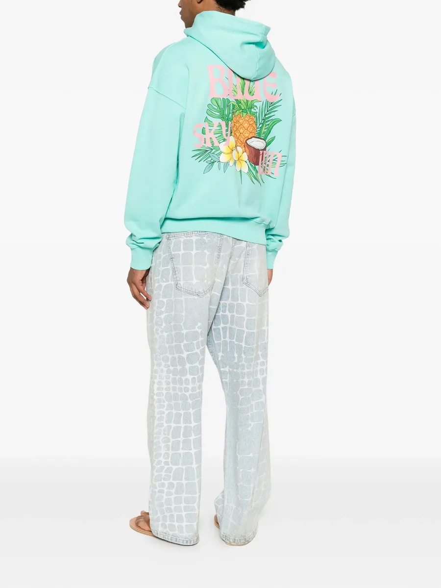 graphic-print cotton hoodie 4
