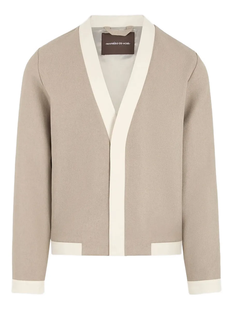 кардиган Clovis строгого кроя с контрастной планкой 1