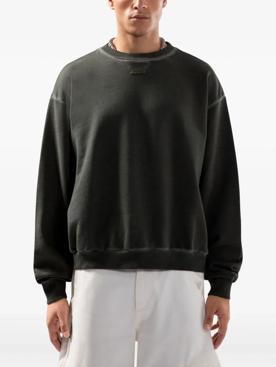 logo-patch crew-neck sweater 5