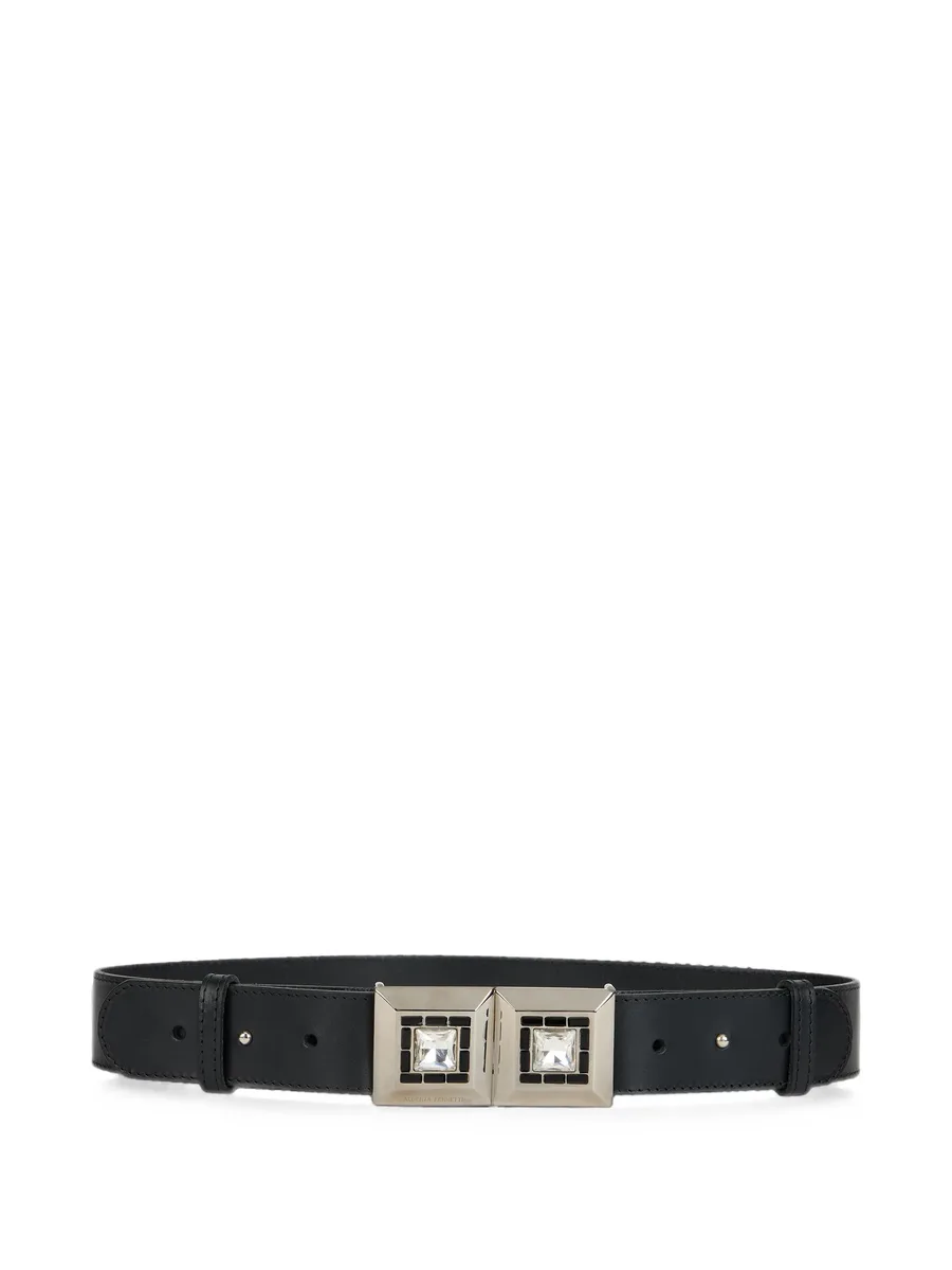 crystal-embellished leather belt 1