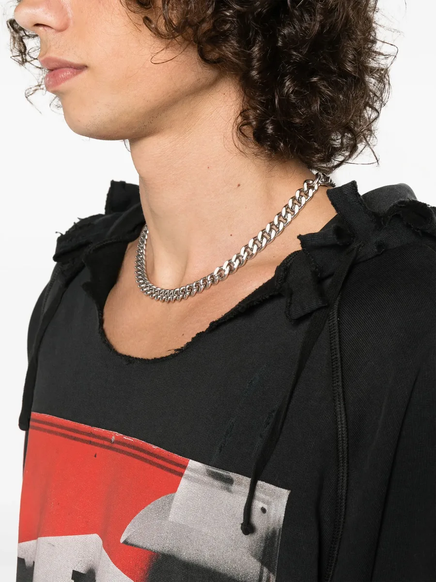 illustration-print distressed hoodie 9