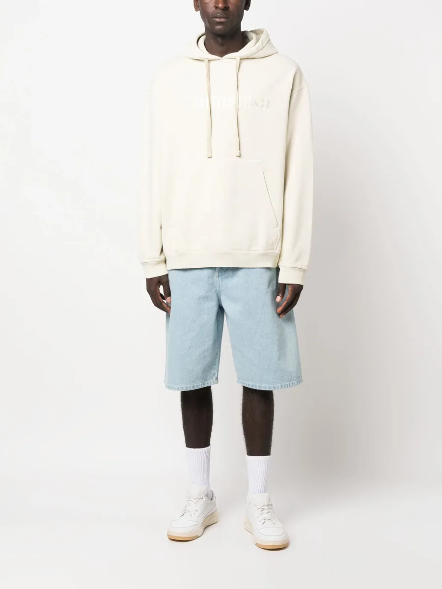 logo-embroidered cotton hoodie 4