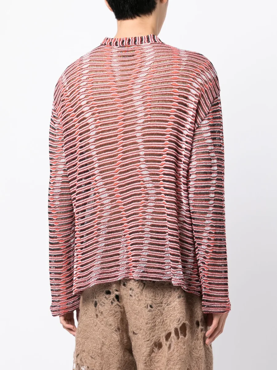 open-knit striped sweatshirt 8