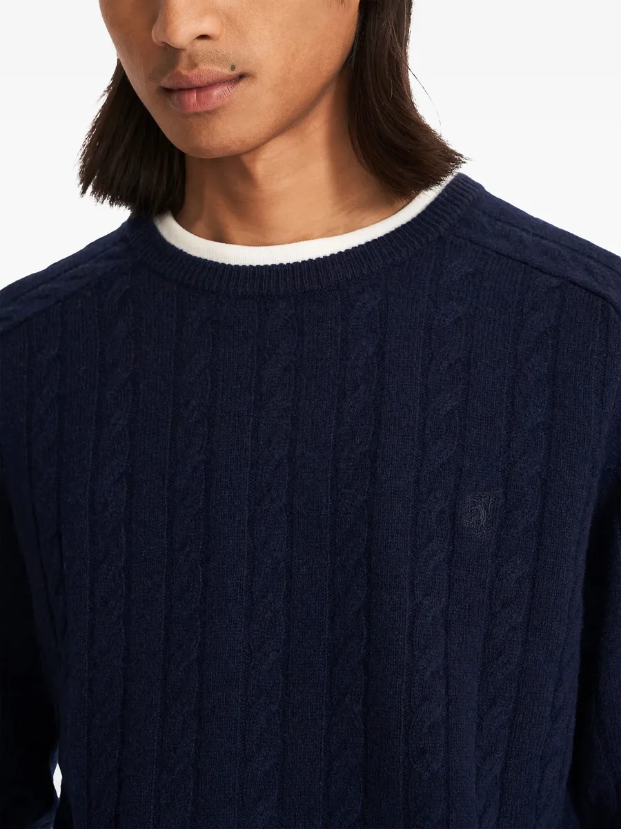 cable-knit lambs wool jumper 9