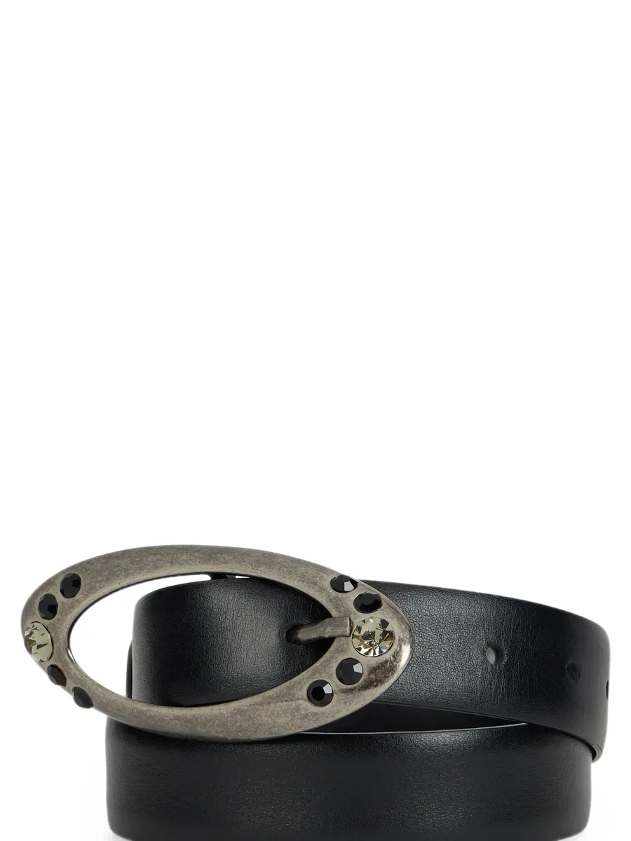 crystal-embellished oval-buckle belt 3