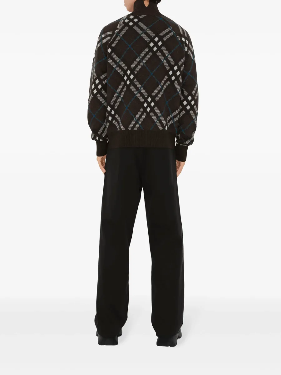 Check zip-up cardigan 6