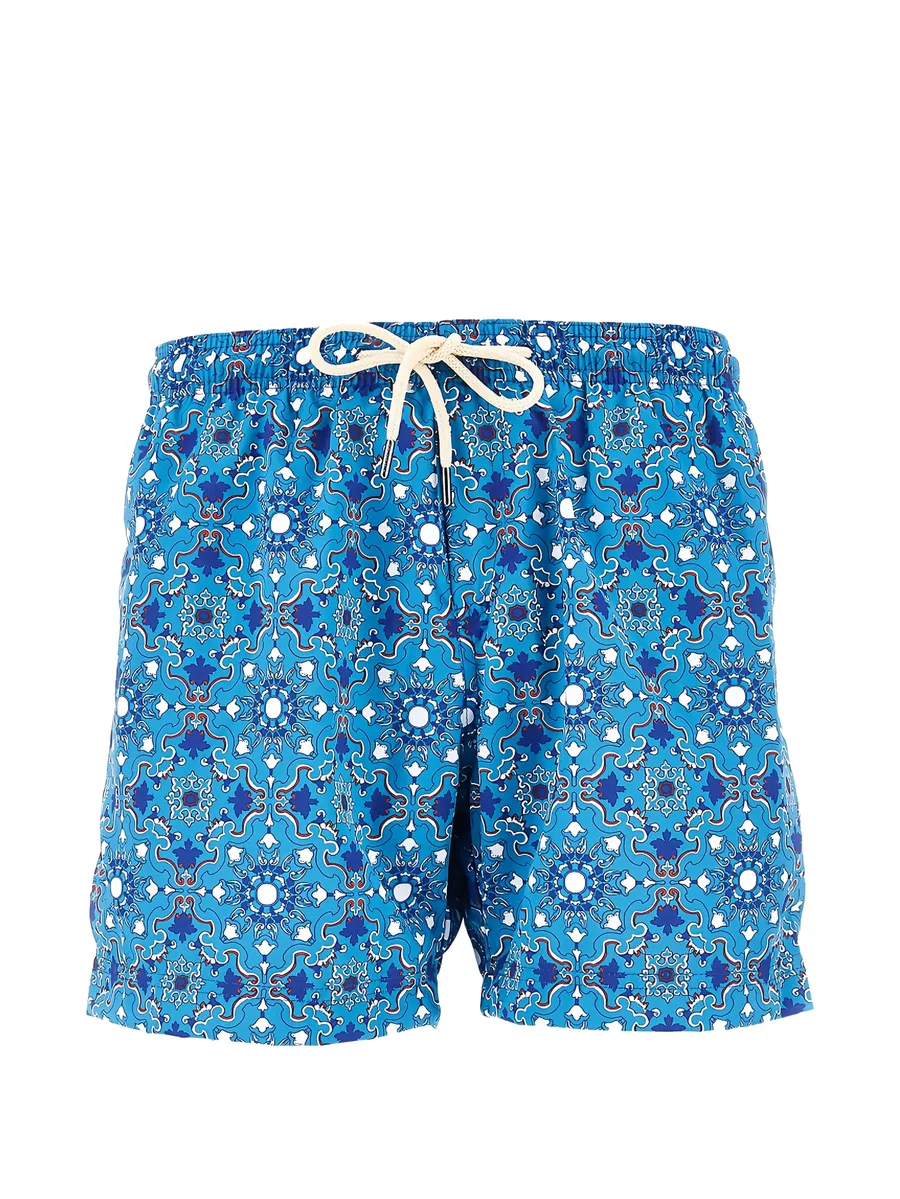 Rapallo tile-print swim shorts 1