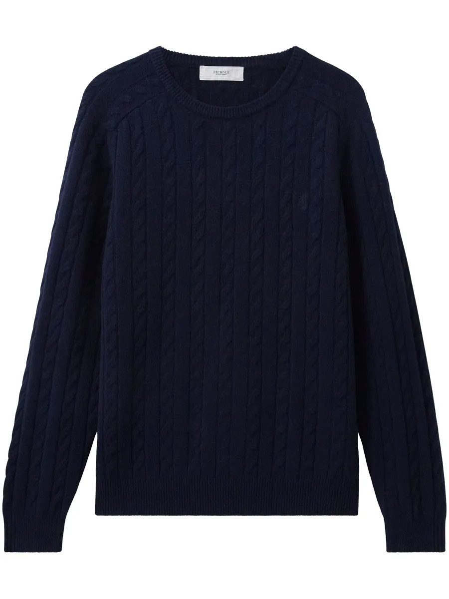 cable-knit lambs wool jumper 1