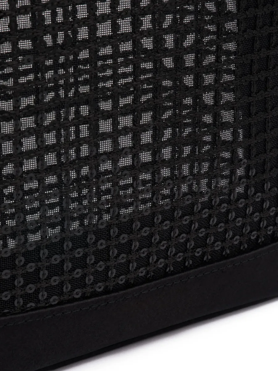 mini Aura sequined-mesh tote bag 9