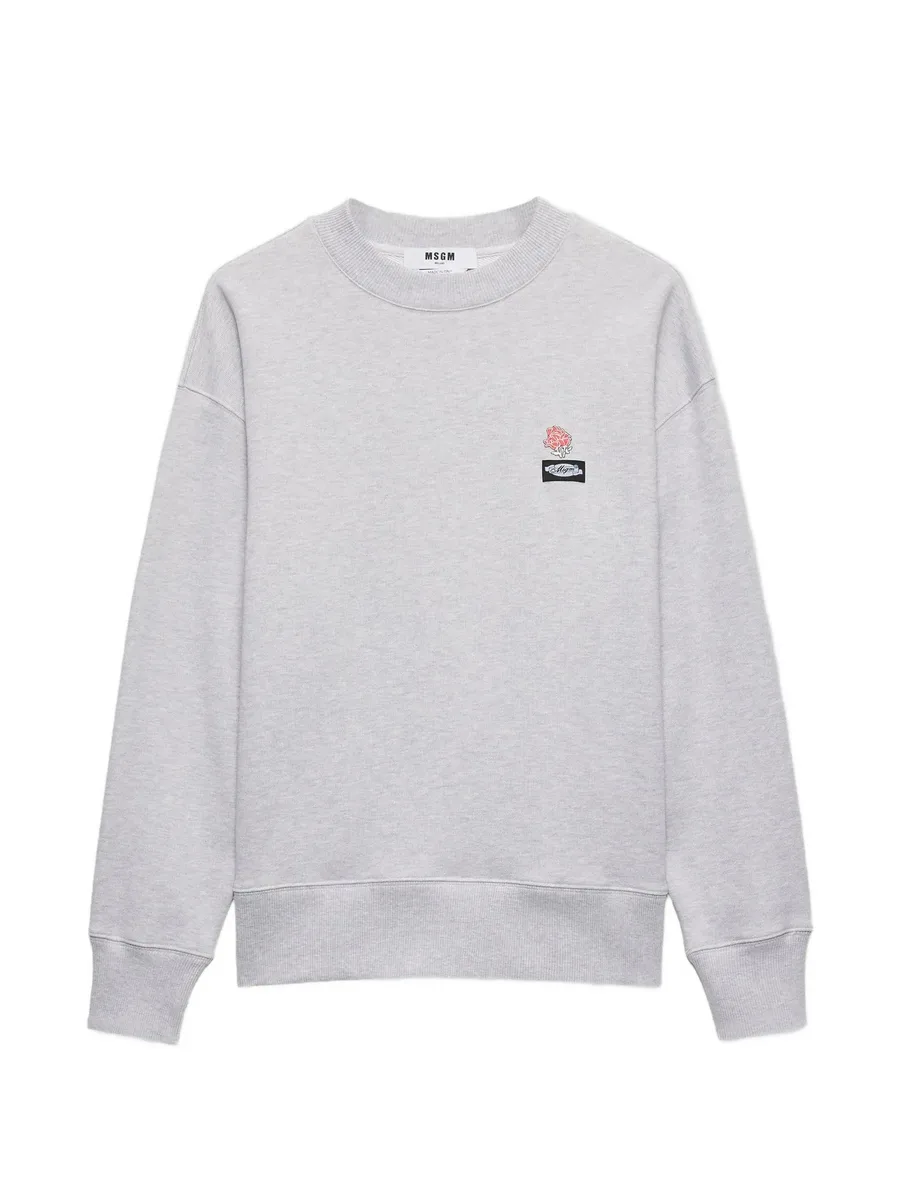 logo embroidered sweatshirt 1