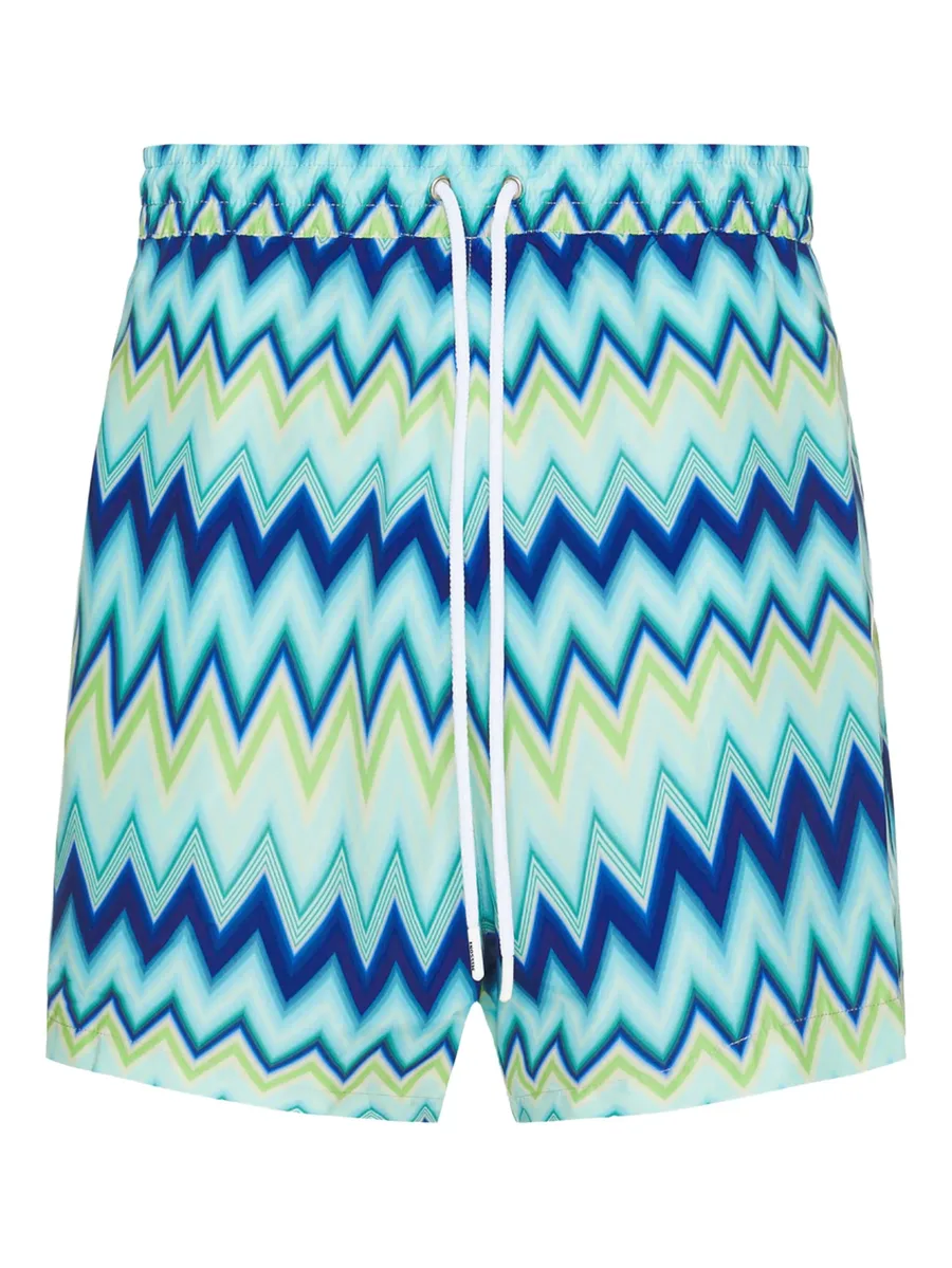 nylon swimsuit with zigzag print 2