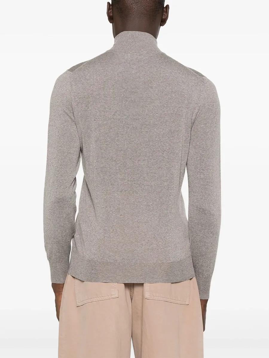 high-neck zip-up sweater 7