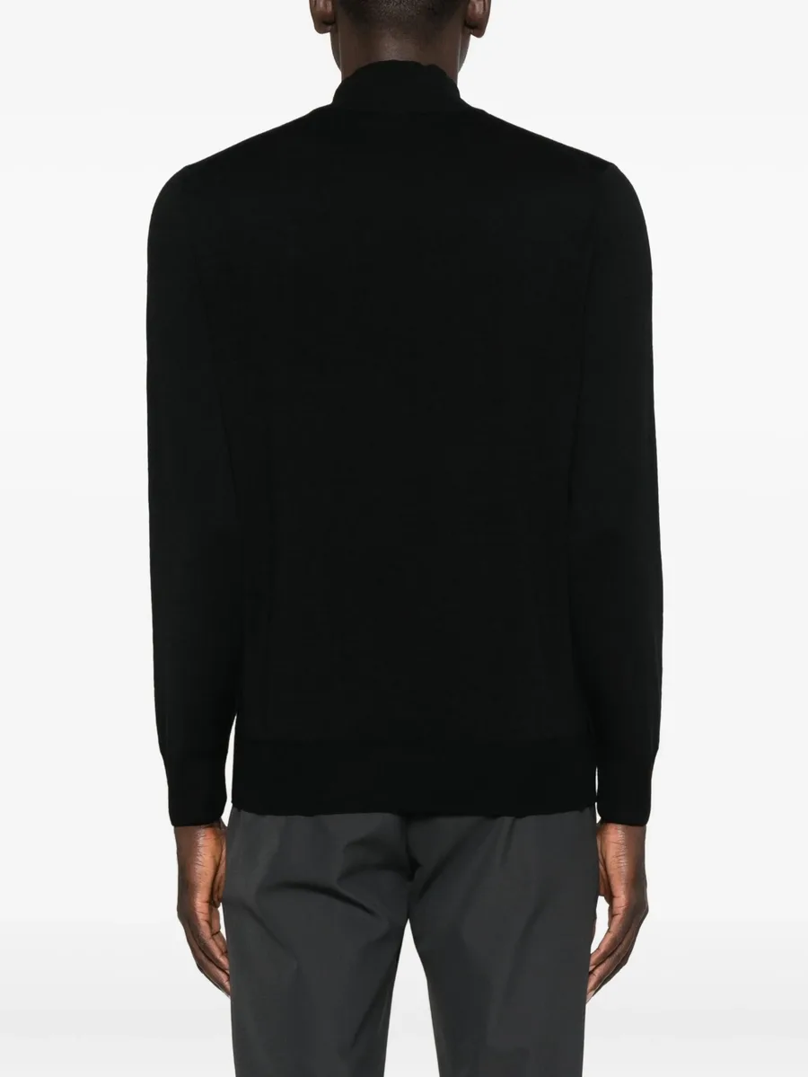 high-neck zip-front sweater 7